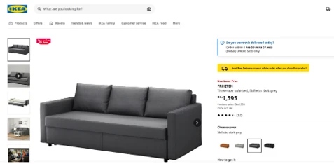 IKEA Three-seat sofa-bed