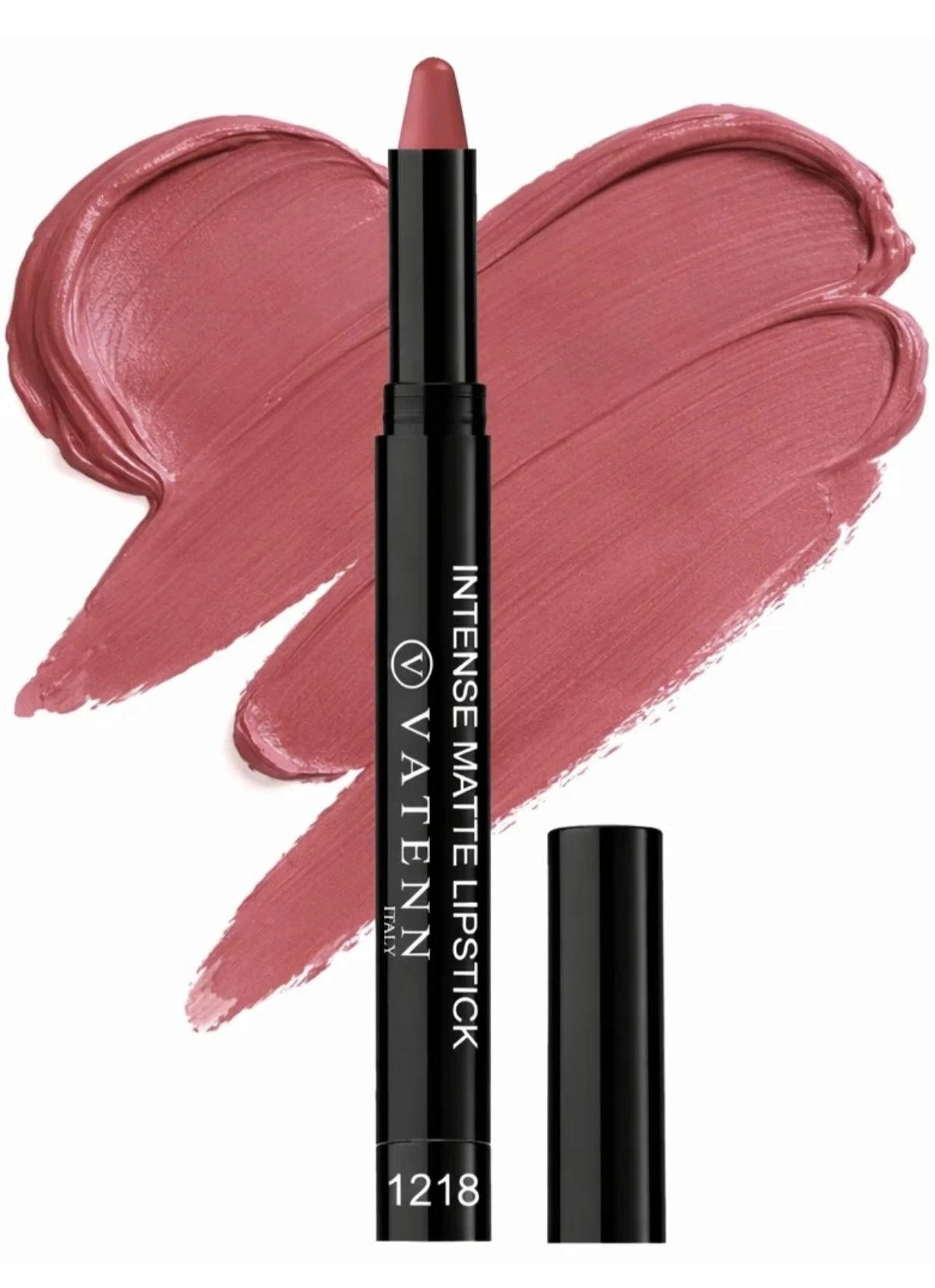 Intense Matte Lipstick 1218 Longstay with Avocado Oil & Vitamin E,16-Hour Stay, Smudge-Proof, Hydrating & Lightweight Matte Lip Color for Smooth, Moisture-Locked Finish