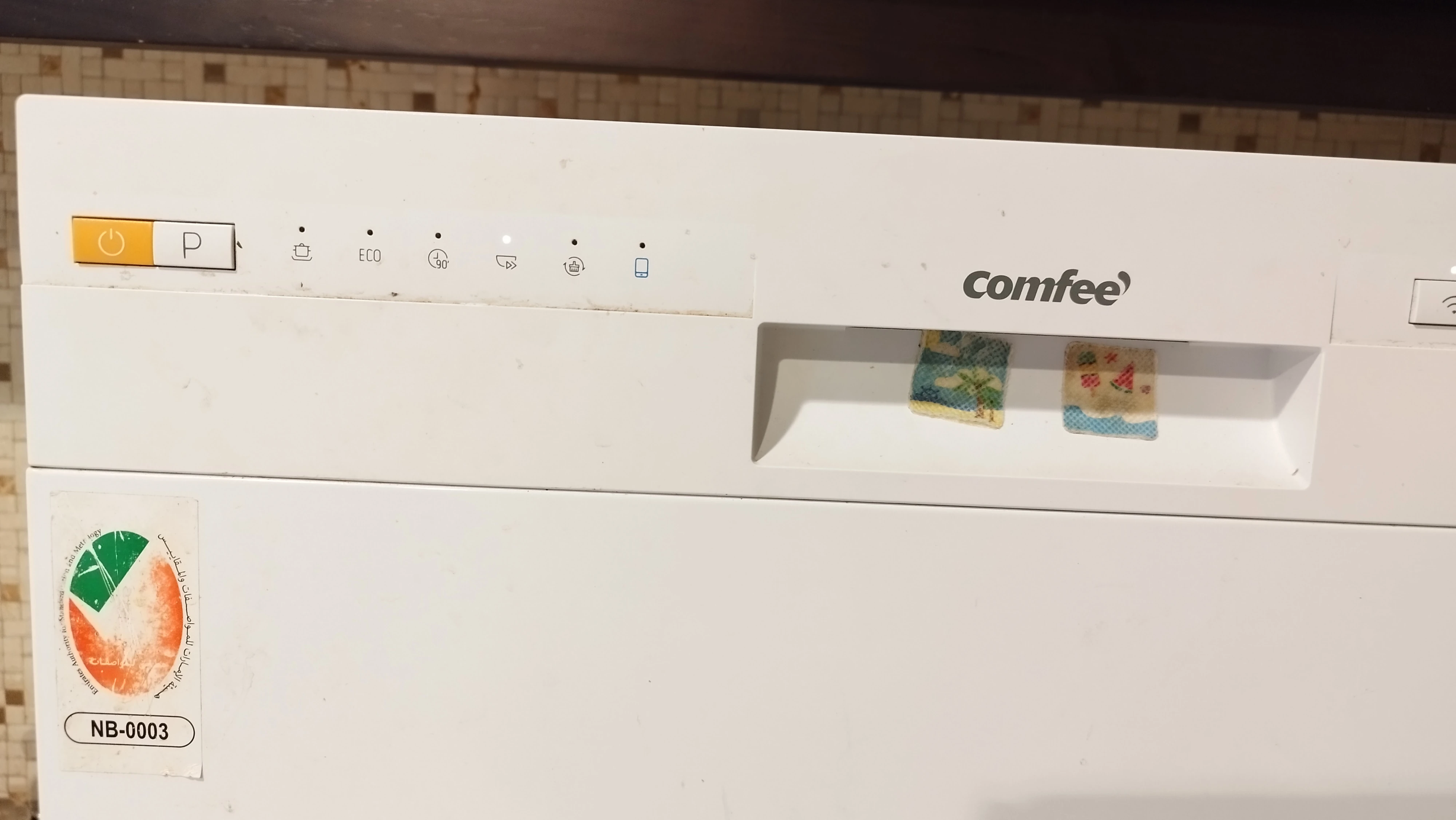 Comfee dishwasher on counter