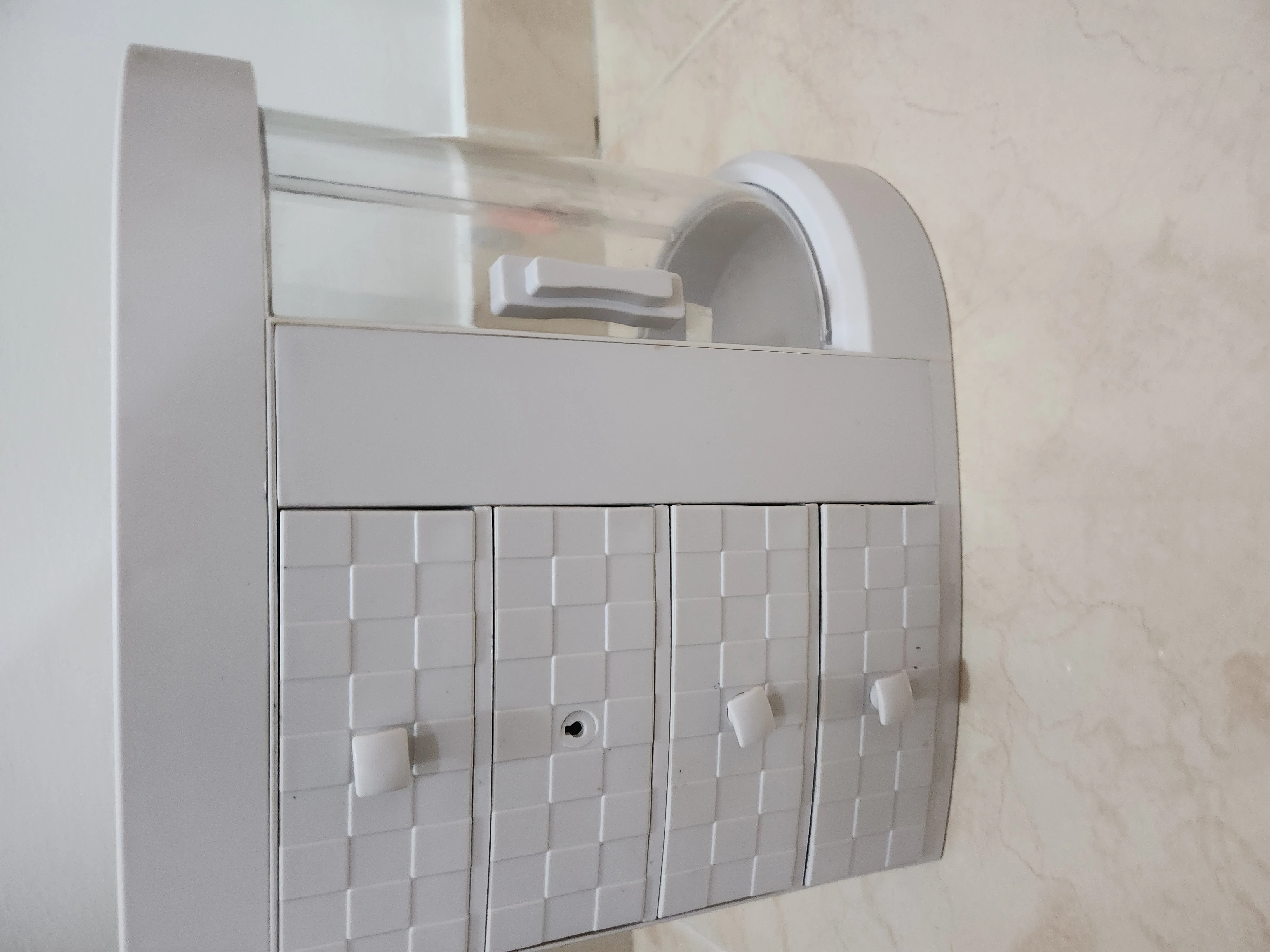 White makeup storing holder