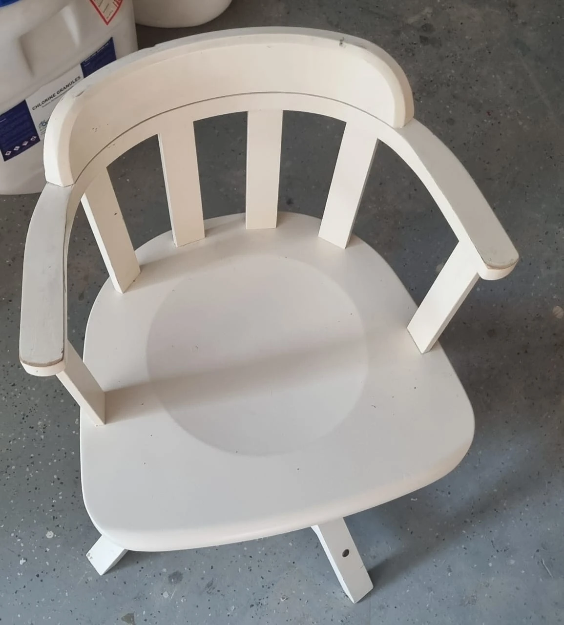 Theodore swivel easy chair - white SOLID WOOD