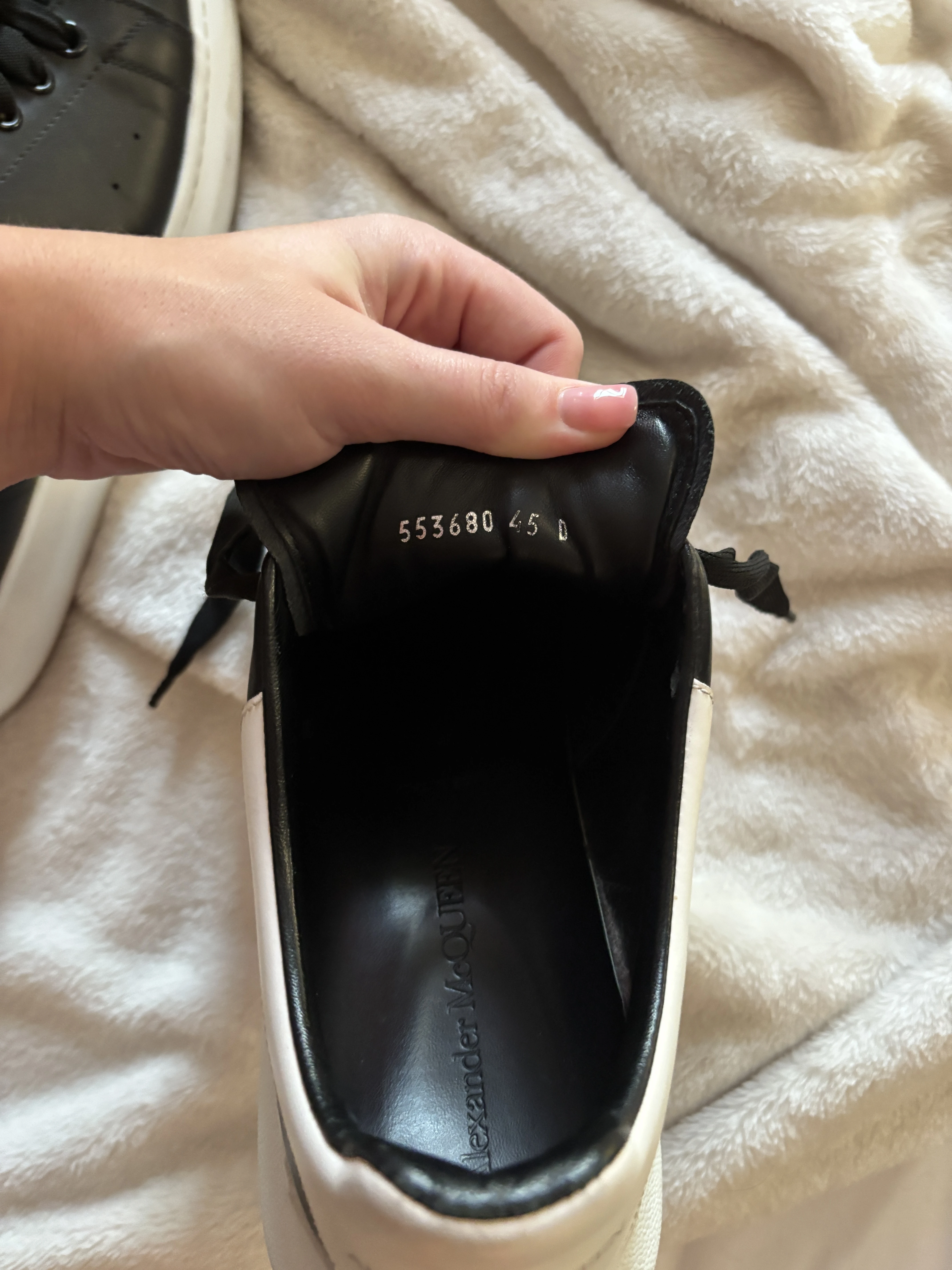 alexander mcqueen shoes men size 46 black and white