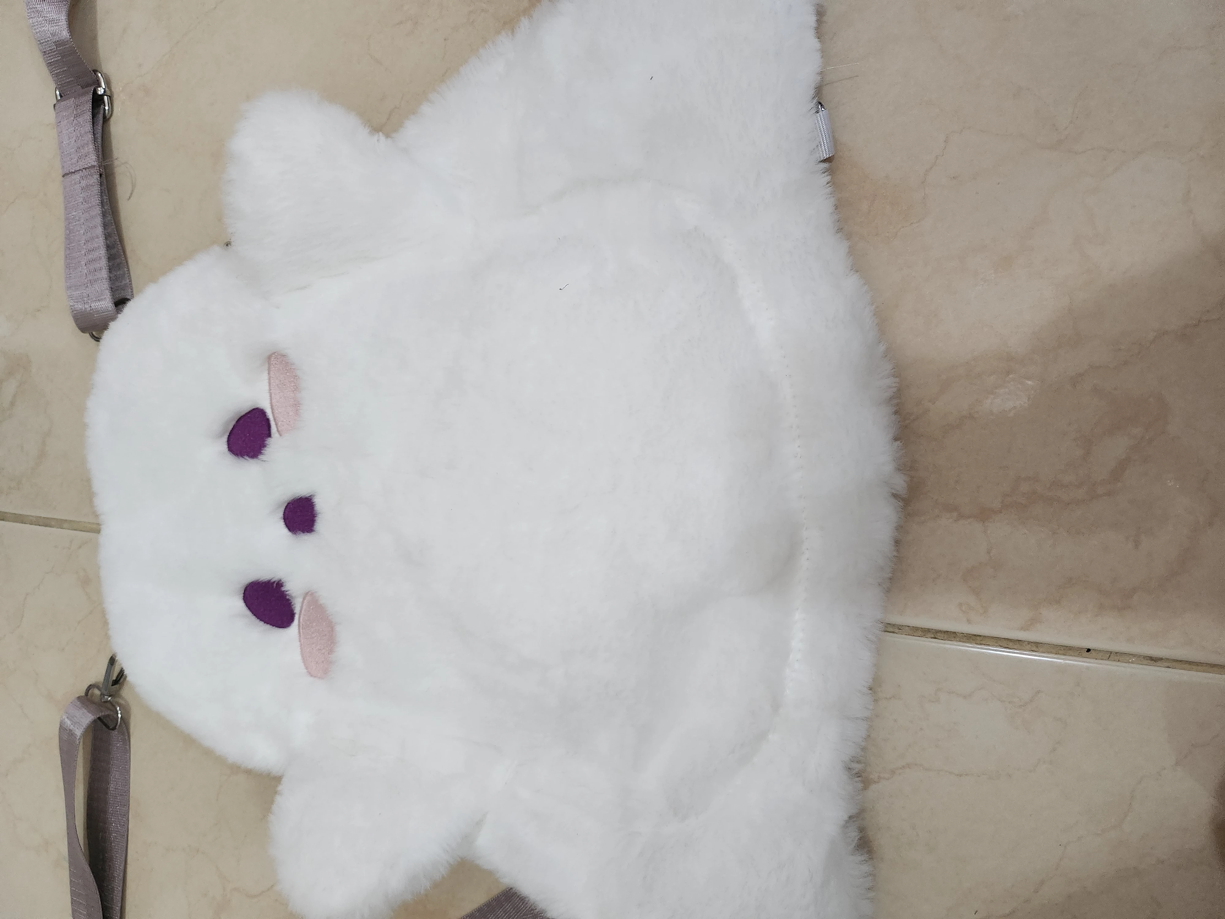 Ghost furry backpack for kids