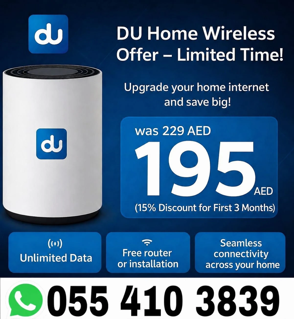 DU HOME WIFI INTERNET CONNECTION