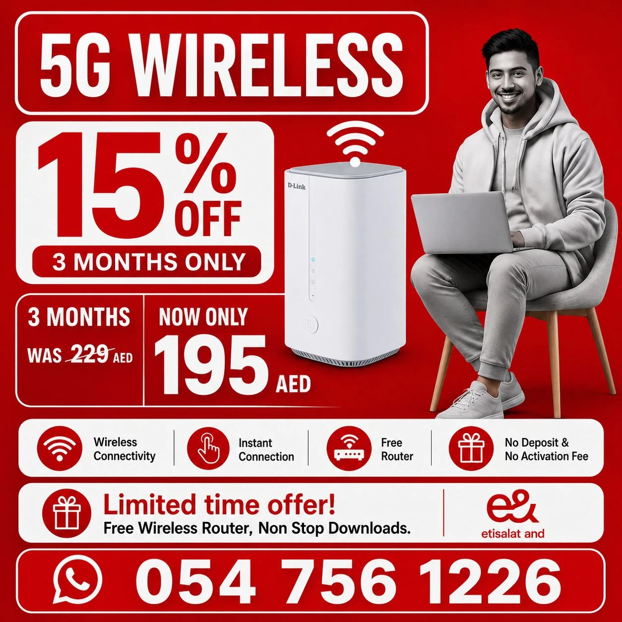 Etisalat Home Wifi internet service all over UAE