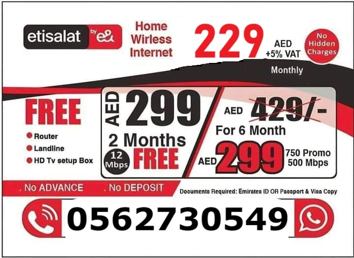 Etisalat Internet Packages