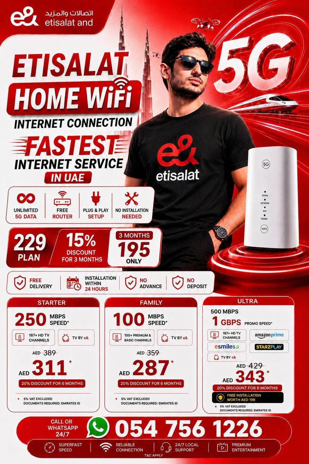 ETISALAT HOME INTERNET SERVICES ALL OVER UAE