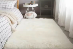 Fluffy bedroom area rug