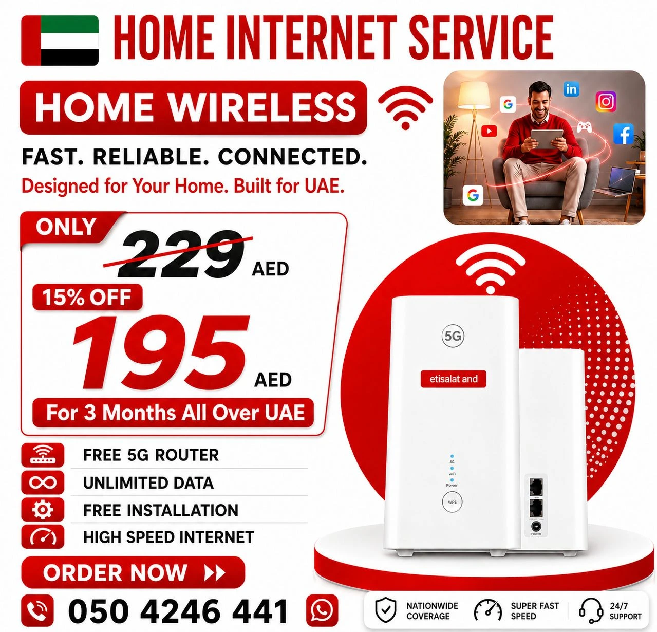 Etisalat Home wifi internet